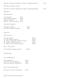 Sri Sai Baba Foods & Bakery menu 3