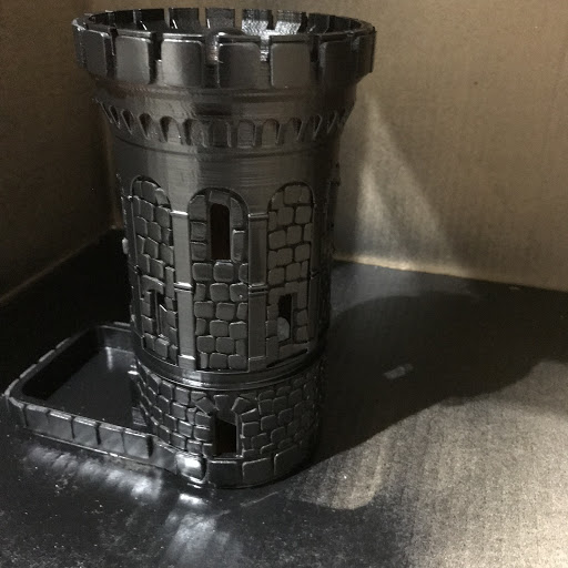 After one coat of matte black spray paint - definitely apply two!
