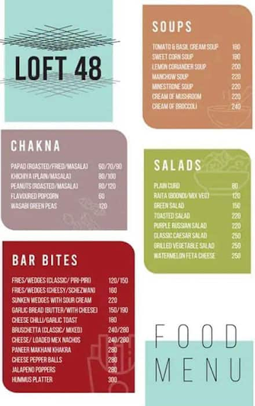 Loft 48 menu 