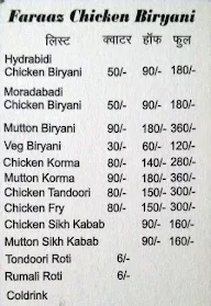 Faraz Muradabadi Chicken Biryani menu 2