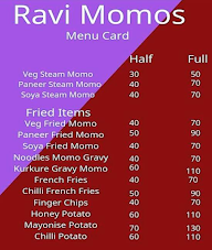 Ravi Momos menu 1