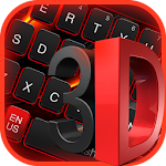 Cover Image of Descargar 3D Black Red Keyboard 10001010 APK