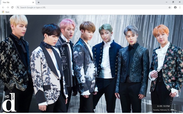 BTS Members HD New Tab Theme