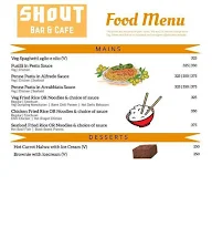 Shout Bar & Cafe menu 2