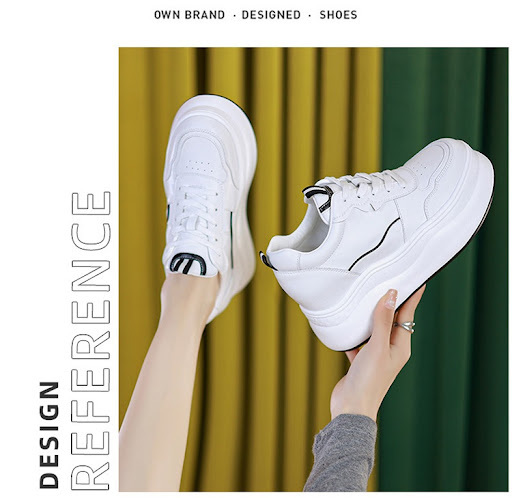 Title 2, Wedge Platform Casual Shoes with Hidden Heels a...