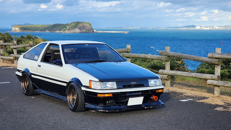 カローラレビンの鷹島・モンゴル村・洗車・水切りドライブ・海と愛車・空と愛車に関するカスタム事例の投稿画像8枚目