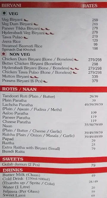 SardaarJi menu 