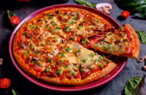 Cheese Capsicum Onion Mushroom Pizza