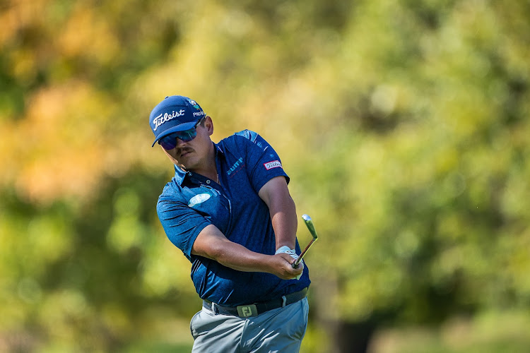 Louis Albertse leads the field at the Sunshine Tour’s new Waterfall City Tournament of Champions. Picture: TYRONE WINFIELD/SUNSHINE TOUR