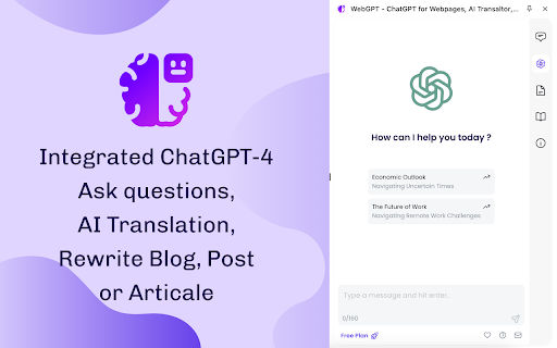 WebGPT - ChatGPT for Webpages, AI Transaltor, Free AI Copilot by ChatGPT-4