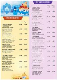 Iceberg Organic Icecreams menu 1