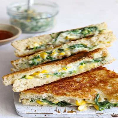 Spinach Cheese Corn Sandwich