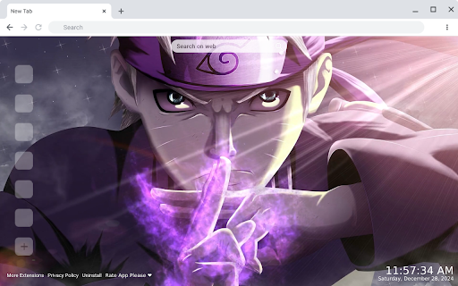 Naruto Uzumaki Purple Power Live Wallpaper