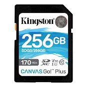 Thẻ Nhớ Kingston Sd Canvas Go Plus 256Gb – Sdg3/256Gb - Hàng Chính Hãng