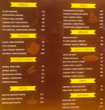 The Tea Factory menu 