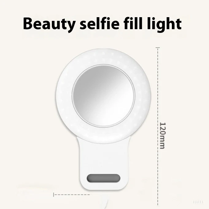 Title 5, Clip-on Ring Light for Live Streaming Three-col...