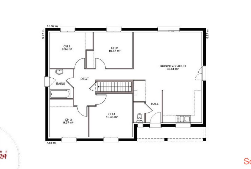  Vente Terrain + Maison - Terrain : 801m² - Maison : 821m² à Lachy (51120) 