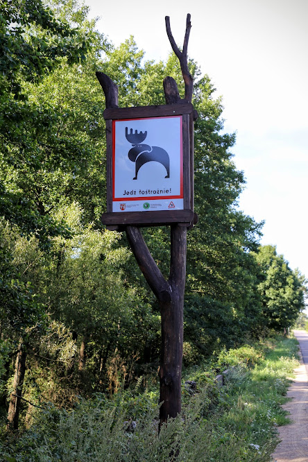 znak Jedź Łośtrożnie