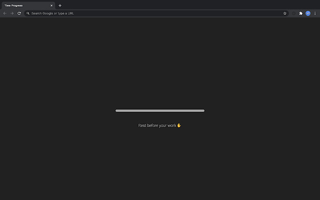 Working Time Progress chrome extension