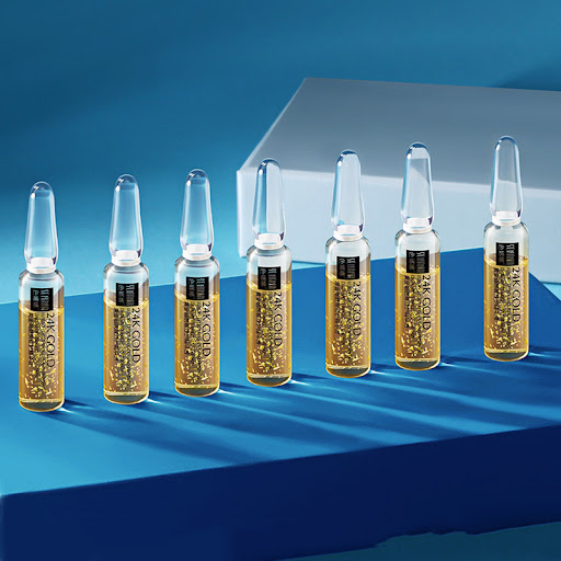 Title 2, Small ampoules for intensive facial care, featu...