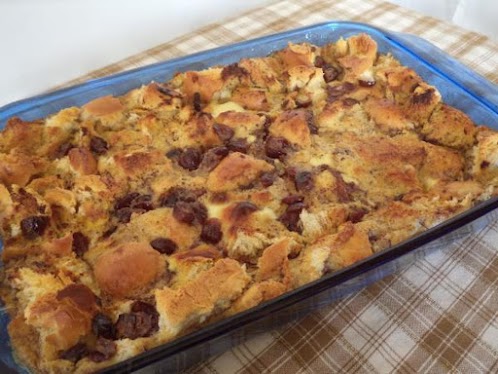 Cranberry Eggnog Bread Pudding