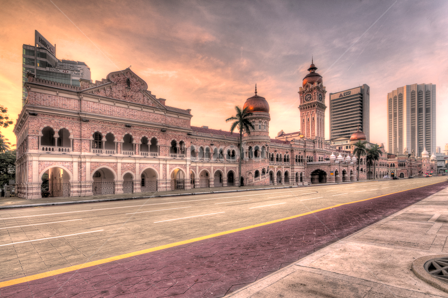 Sunrise of Sultan Abdul Samad Building by Edwin Ng - Buildings & Architecture Public & Historical ( dataran, samad, sultan, merdeka, historical, heritage, kuala lumpur, abdul )