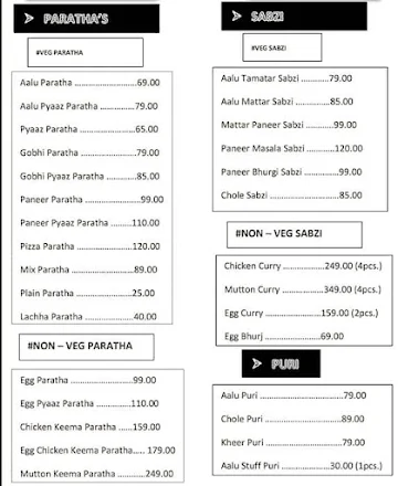 Paratha Junction menu 