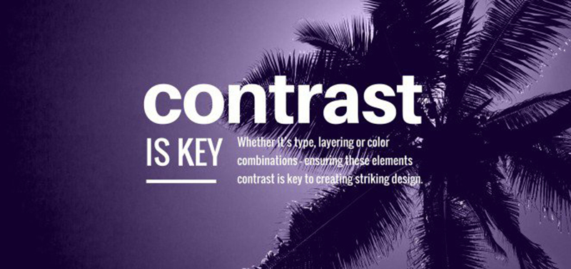 Designer tip - Use he power of contrast