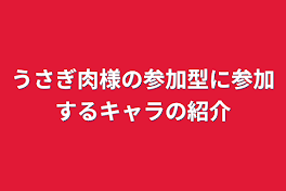 うさぎ肉様の参加型に参加するキャラの紹介