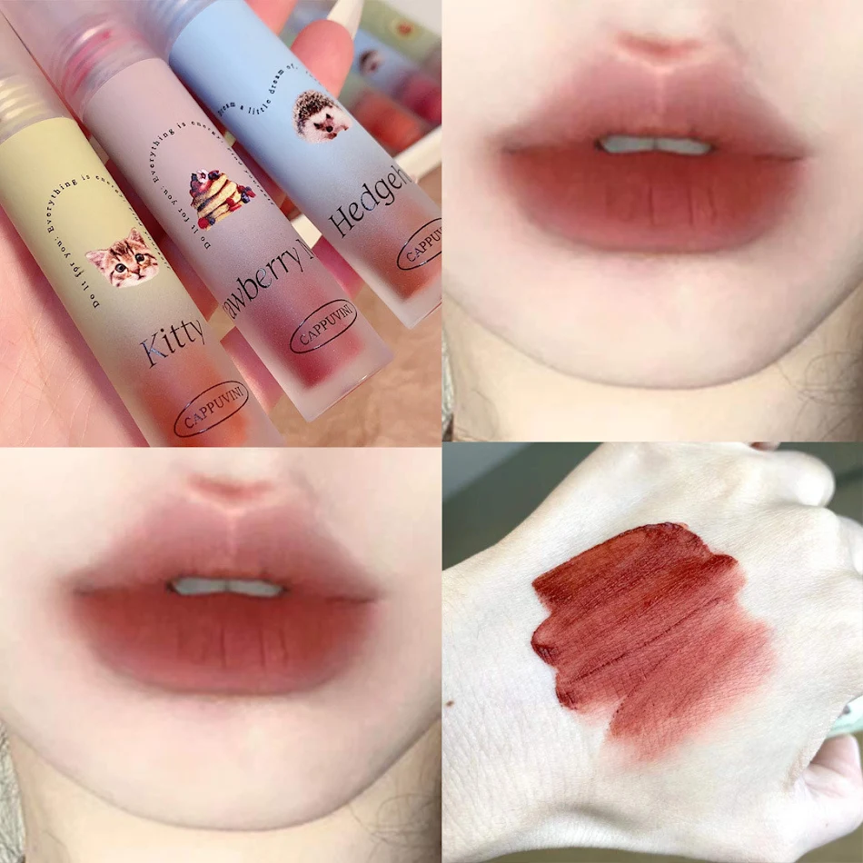 Vrouwenmode Matte Flat Lipstick Glaze voor prachtige lippen. Langdurige kleur, hydraterende formule en een zachte, matte finish. Ideaal voor dagelijks gebruik.