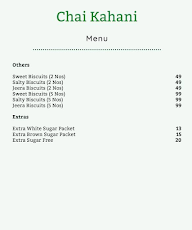 Chai Kahani menu 2