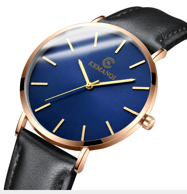 Montre homme business, mode simple étudiant, montre à quartz trois pièces avec bracelet. Élégance discrète et lisibilité optimale pour un usage quotidien.