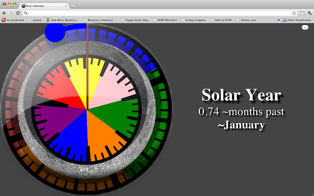 Disk Calendar chrome extension