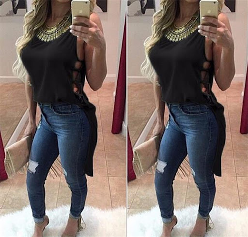 Title 3, Amazon Womens Fashion Cut-out Shirt