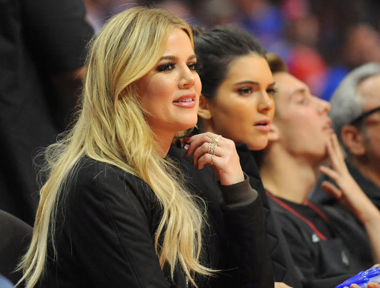 Television personalities Khloe Kardashian and Kendall Jenner in attendance as the Houston Rockets play against the Los Angeles Clippers in Los Angeles, California,on May 8 2015. File Photo.