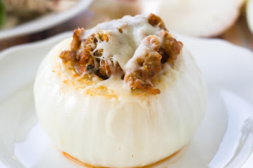 Italian Sausage Stuffed Onions