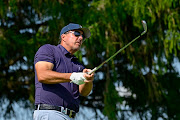 Team Captain Phil Mickelson of Hy Flyers GC plays his shot on the third tee on day one of the LIV Golf Invitational - Chicago at Rich Harvest Farms in Sugar Grove, Illinois on September 16 2022. 