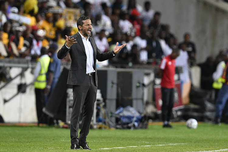 Orlando Pirates coach Josef Zinnbauer during the Absa Premiership match between Orlando Pirates and Mamelodi Sundowns at Orlando Stadium on January 15, 2020 in Johannesburg, South Africa.