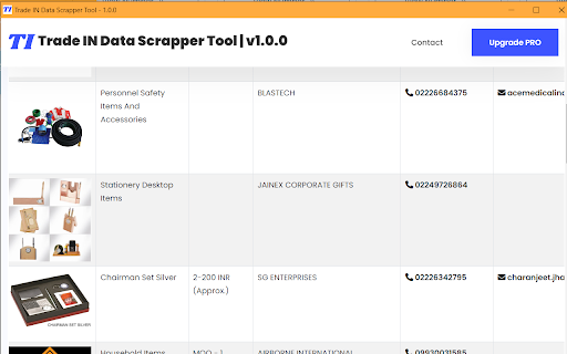 Trade IN Data Scrapper Tool