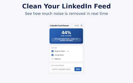 LinkedIn Feed Cleaner screenshot 1