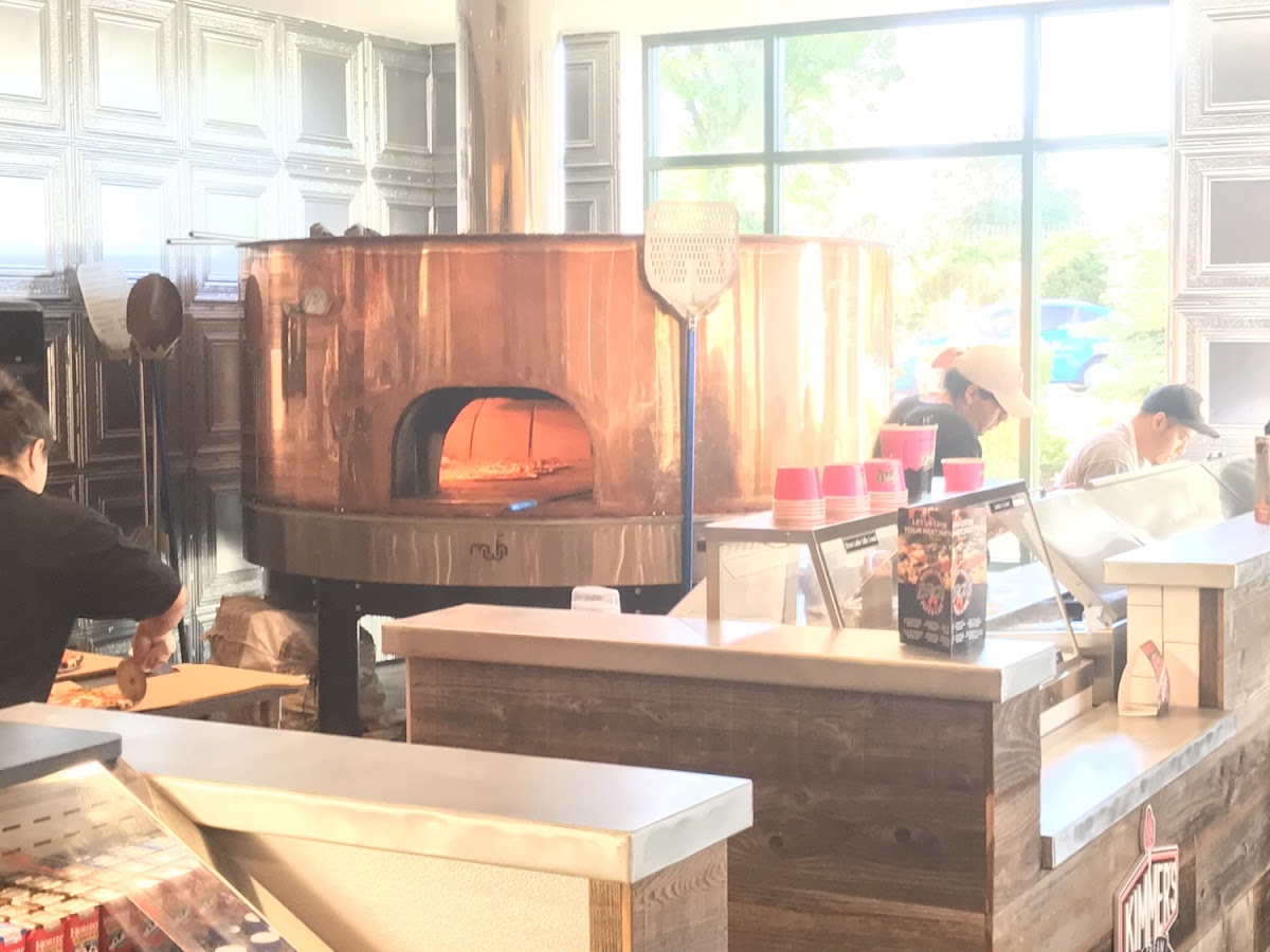 The wood fired pizza oven (copper oven)