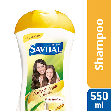 Shampoo Savital Con Aceite De Argán Y Sábila Megatarro x 550 ml  