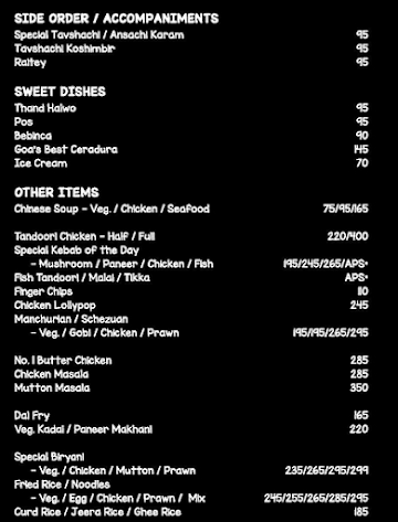 Kokni Kanteen menu 