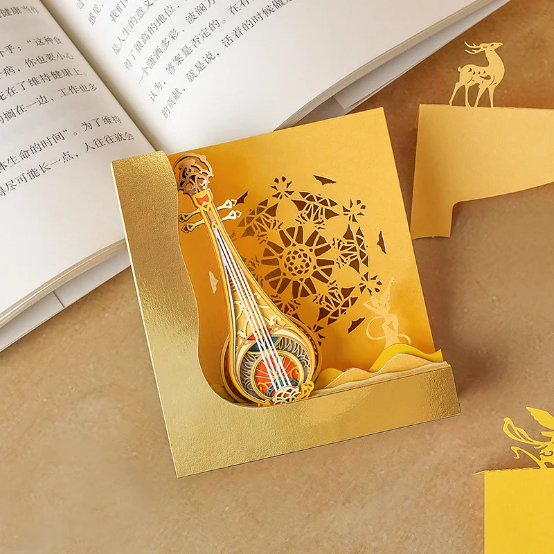 Notas Adhesivas Decorativas de Escritorio con Escultura de Papel 3D Crea un Ambiente Divertido y Deja Mensajes Creativos y Originales.