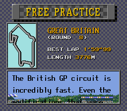 Picture of the description of the Silverstone Circuit, in English