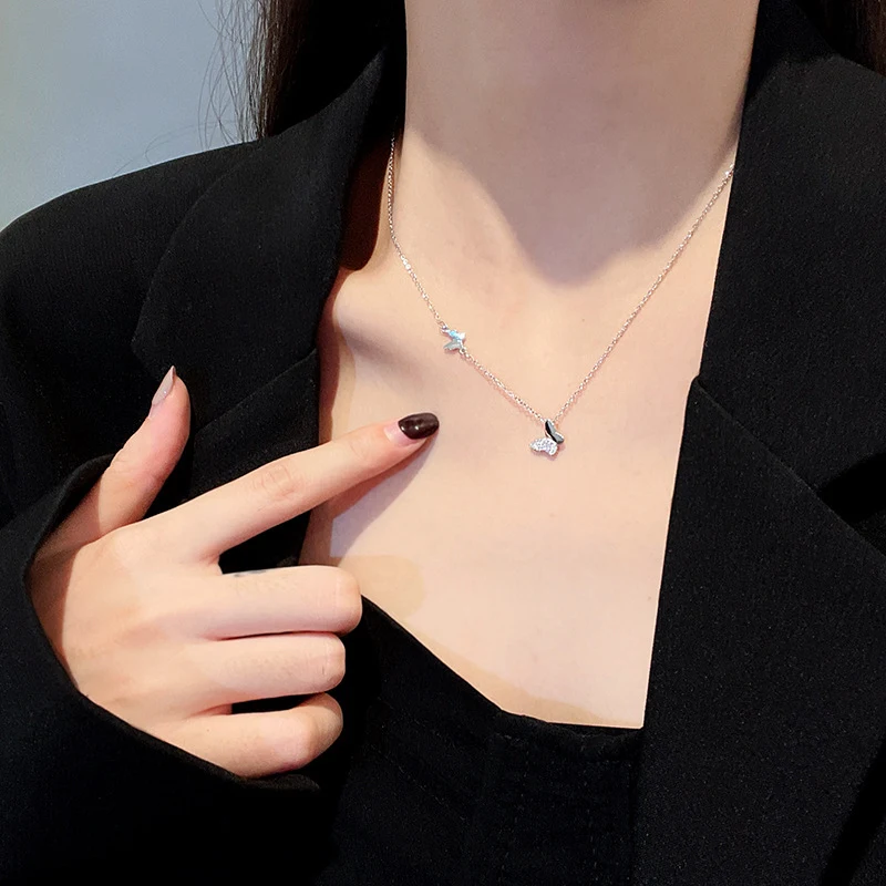 Hoogwaardige, niet-vervagende clavicula-ketting voor elke outfit, een niche-ontwerp met een tijdloos temperament.