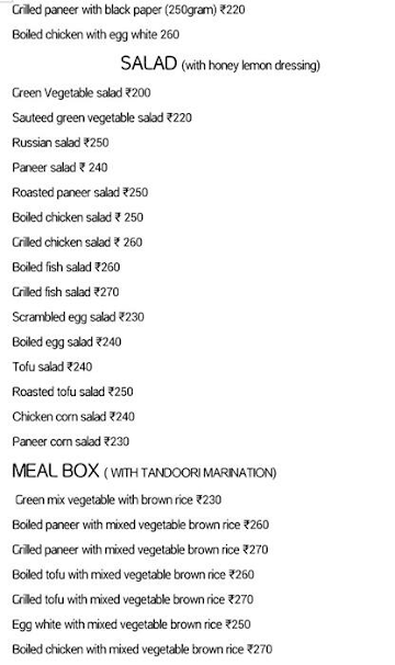 Diet Food Kitchen menu 