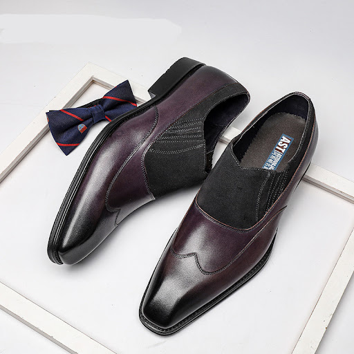 Title 4, Mens Business Casual Leather Shoes Pointed Toe...