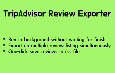 TripAdvisor Review Exporter small promo image