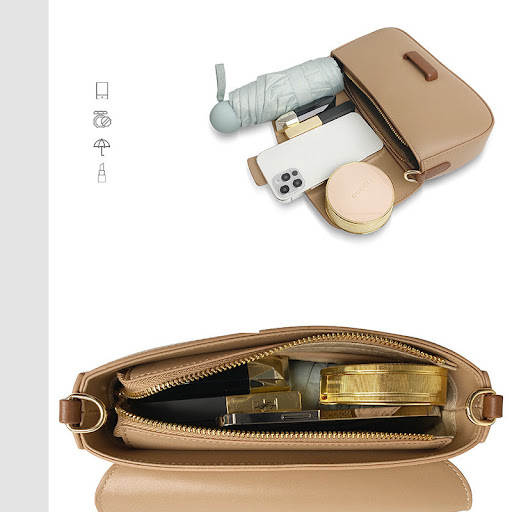 Title 3, Chain Shoulder Bag All Match Genuine Leather. A...
